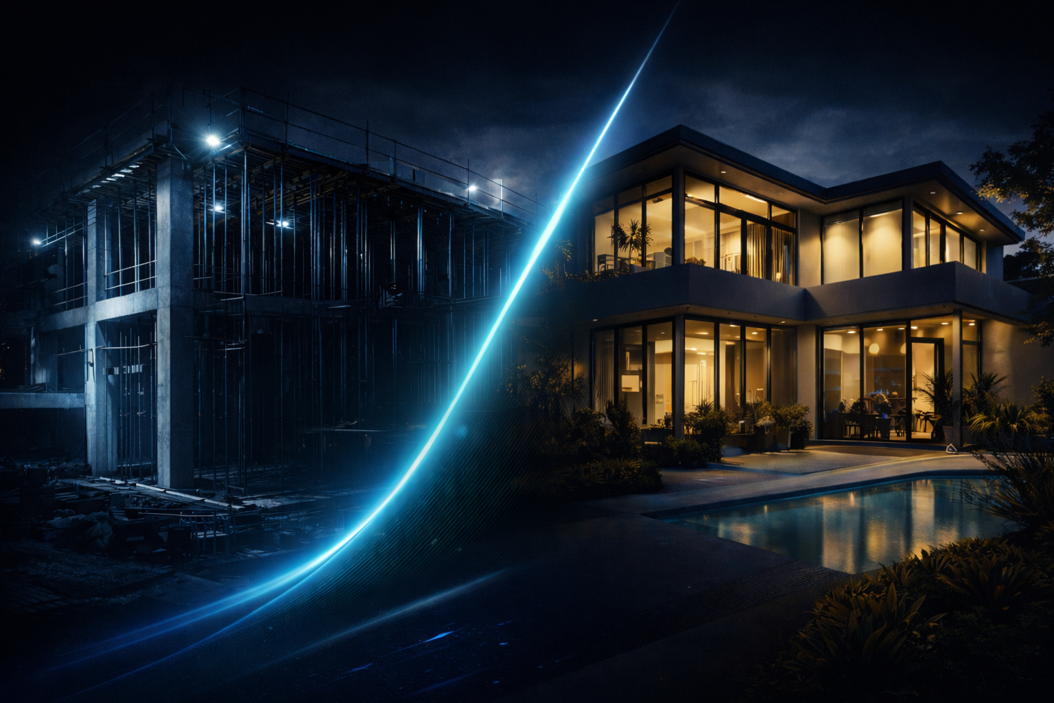 Construction footer background